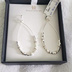 Silver drop earrings